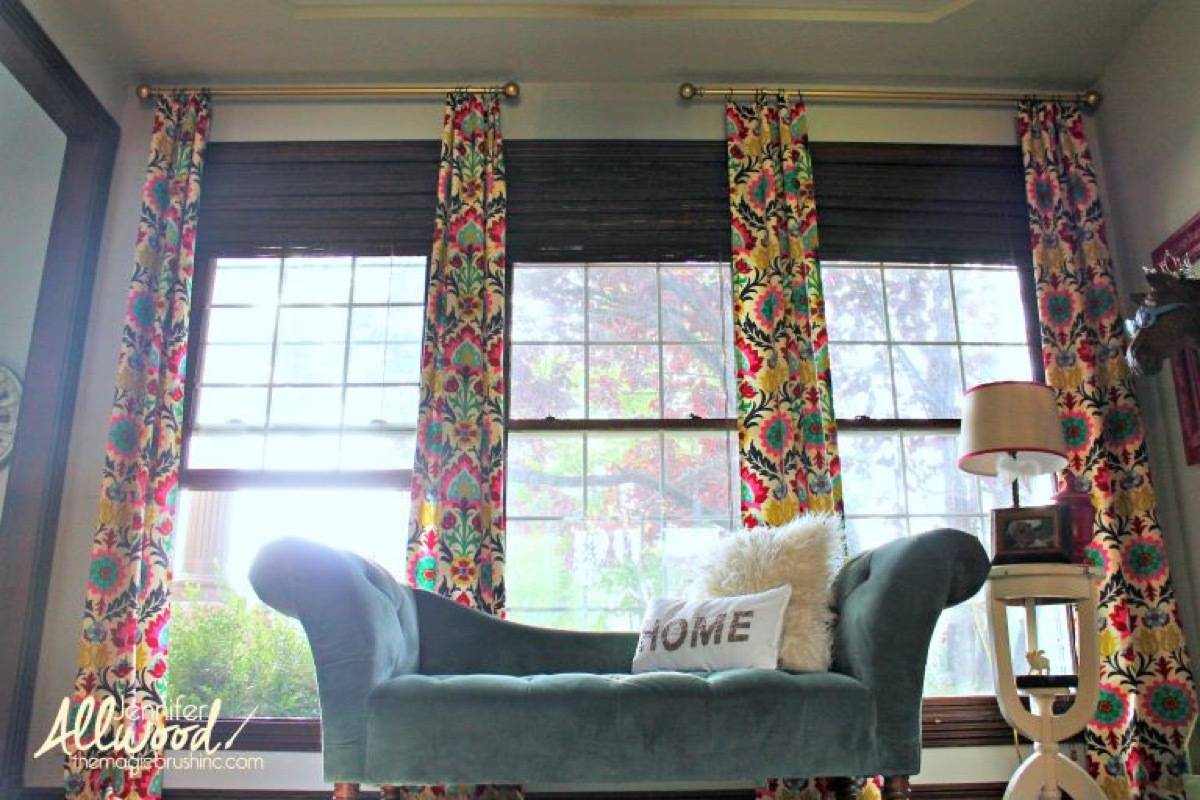 99 ways to use fabric to decorate your home | No-sew curtains