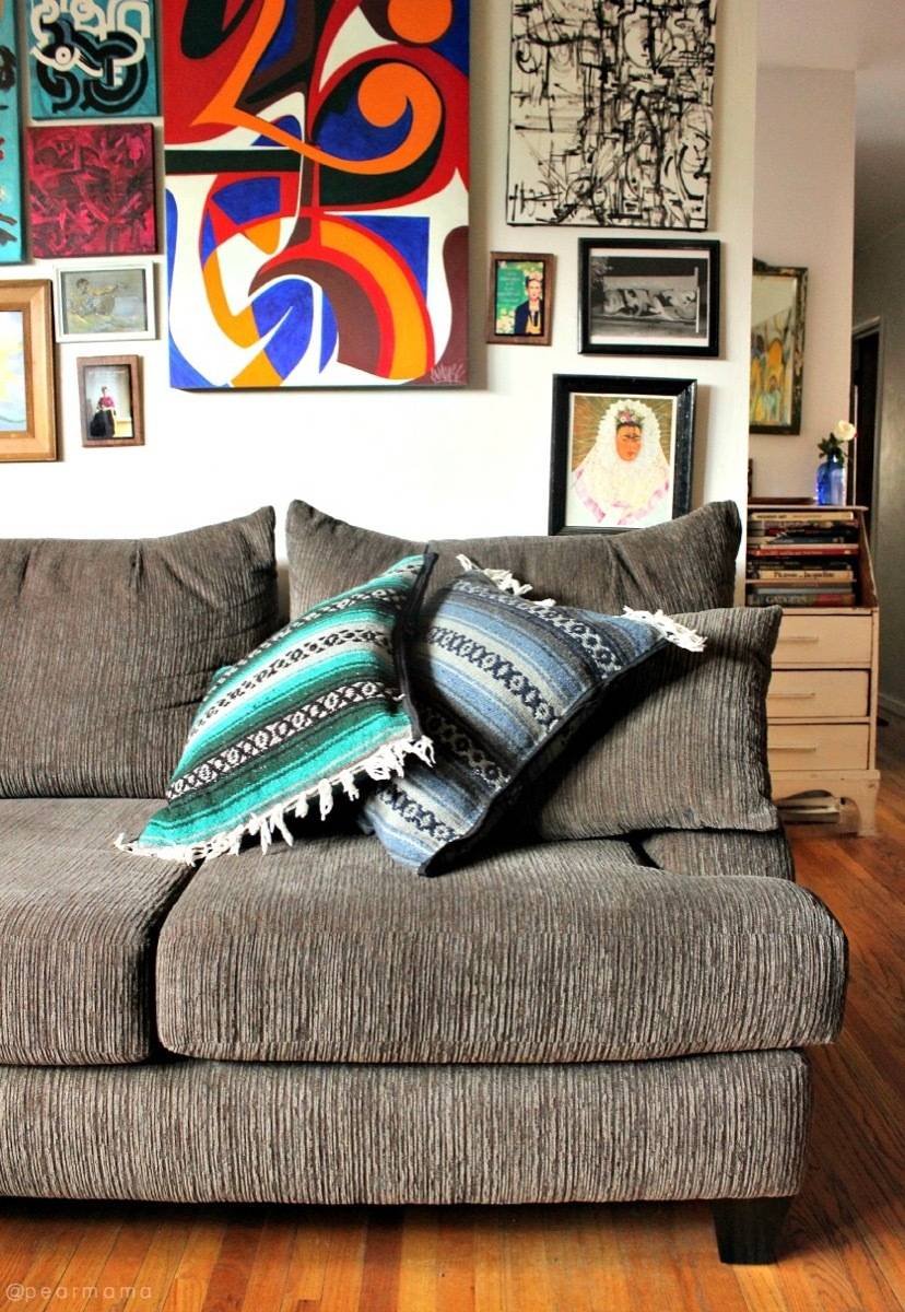 99 ways to use fabric to decorate your home | Serape pillows