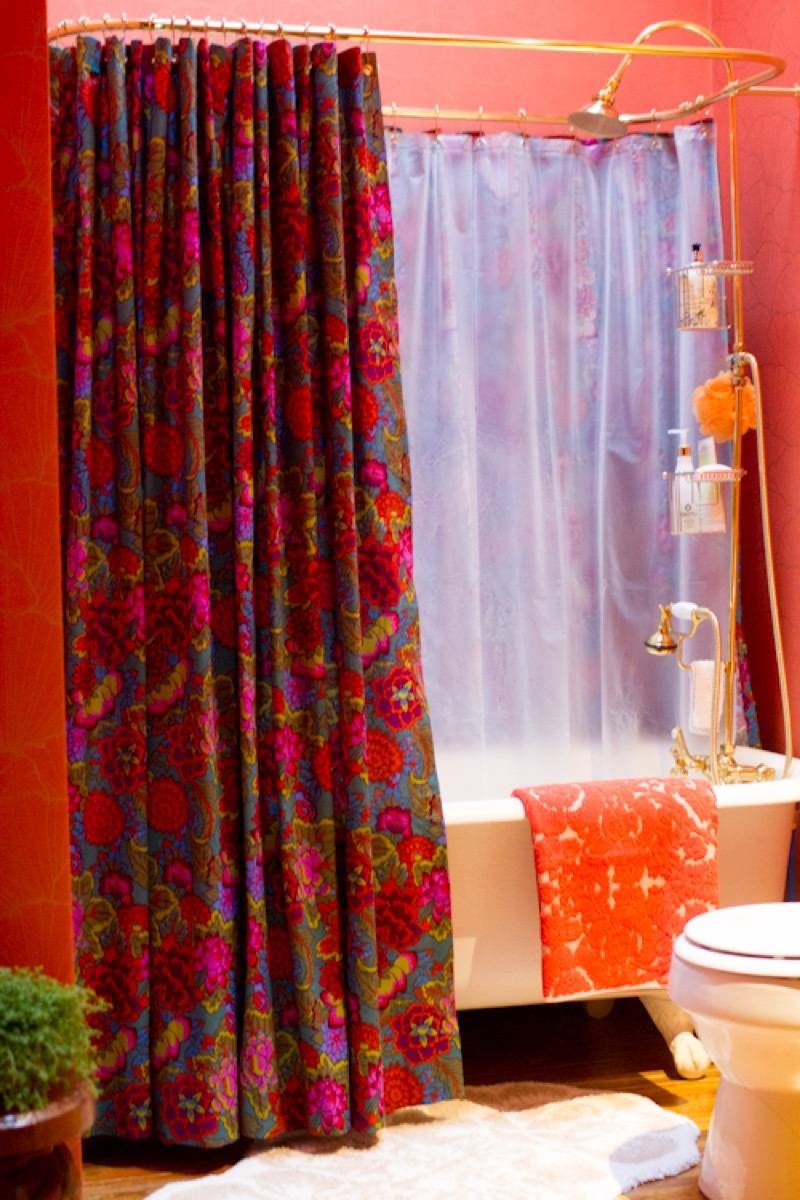99 ways to use fabric to decorate your home | Custom shower curtains