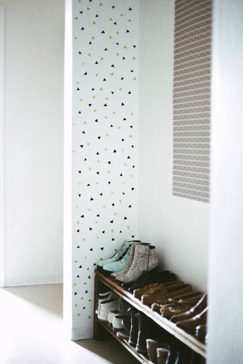 Accent wall made from washi tape