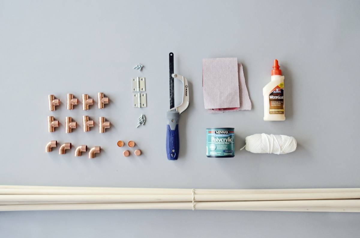 What you'll need to make this minimal clothes drying rack