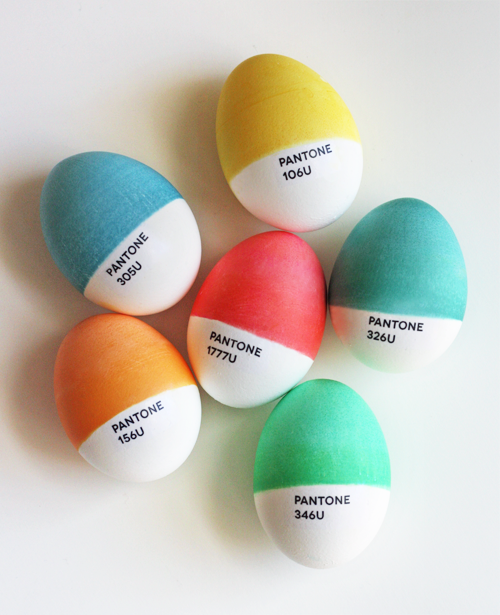pantone color swatch eggs