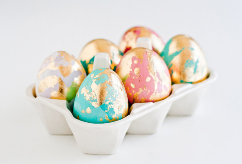 gold leaf eggs