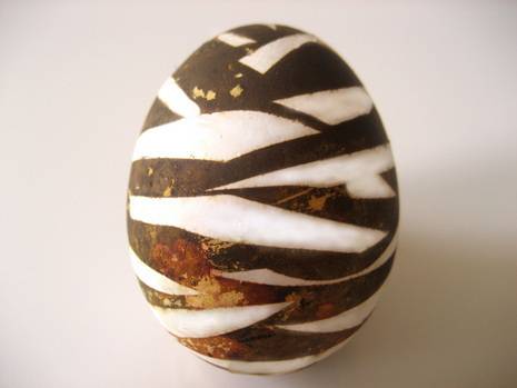 Tiger striped Easter egg.
