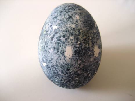 An easter egg dyed as a rock