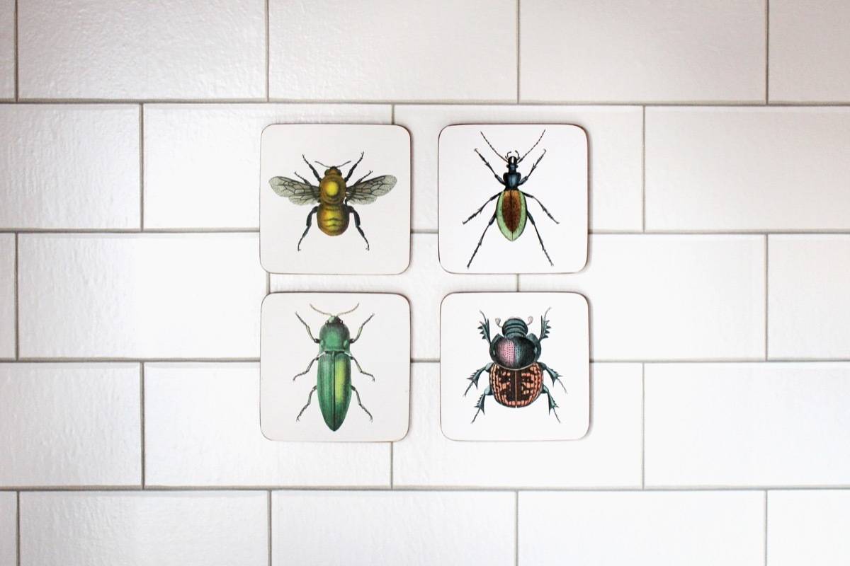 Fake out! See how we transformed this apartment kitchen by installing a "tiled" backsplash.