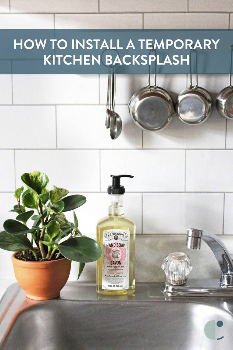 Upgrade your kitchen by "installing" subway tile!