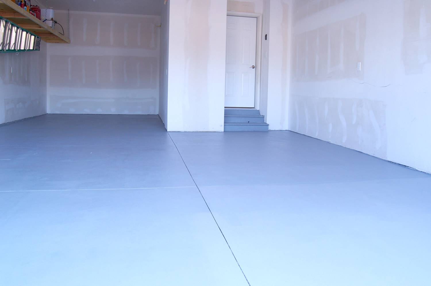 This is a painted garage floor, coated with 1-part epoxy