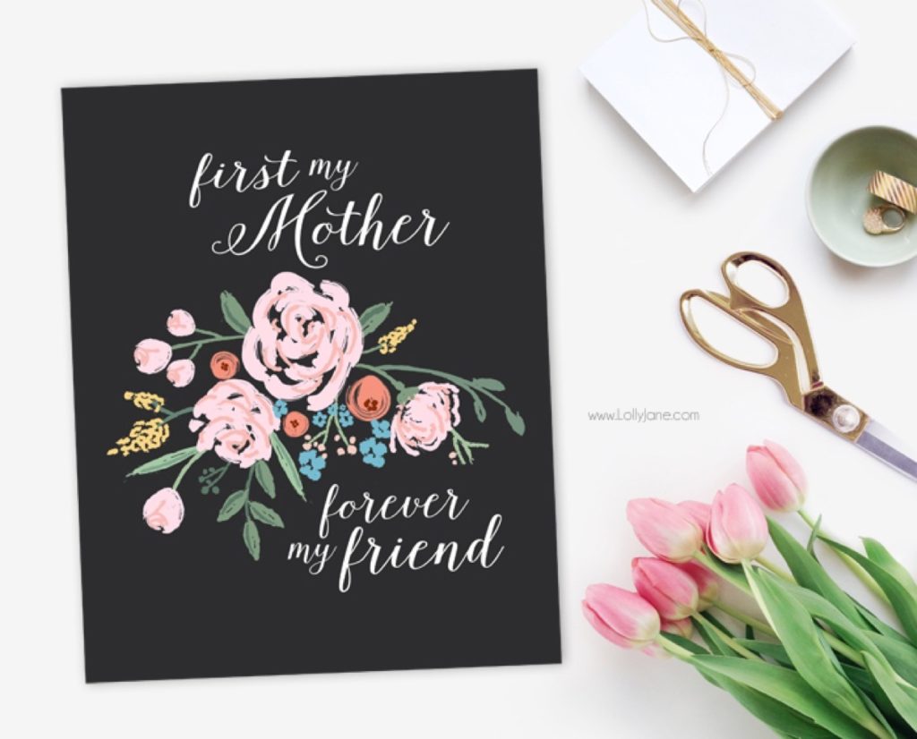 71 Last-Minute Mother's Day Printables: Card by Lolly Jane