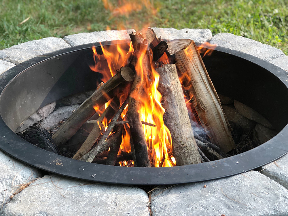 Roaring campfire