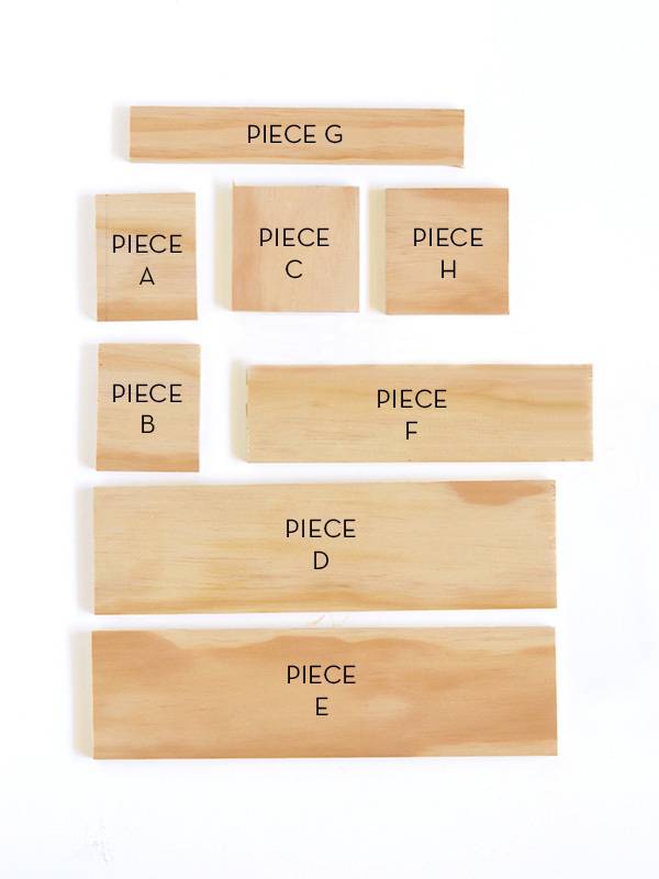 wood desk organizer cut list