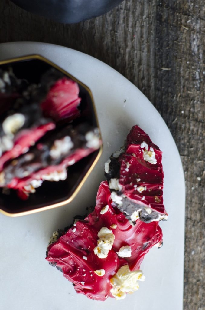 Dark and crunchy, this Halloween bark is sweet enough to die for