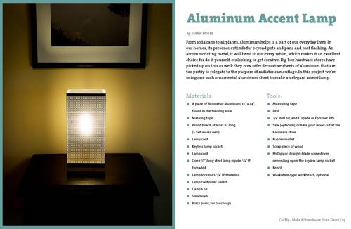 Aluminum Accent Lamp - from Curbly's Make It! Hardware Store Decor