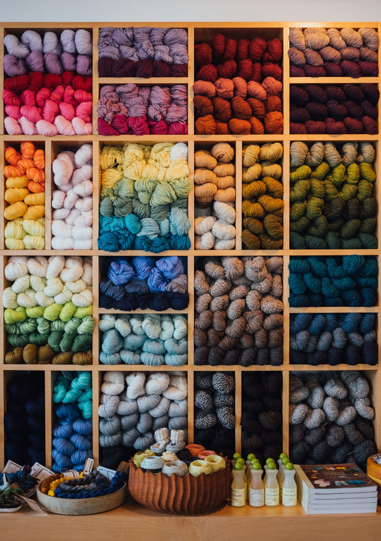 craft store, colorful yarn