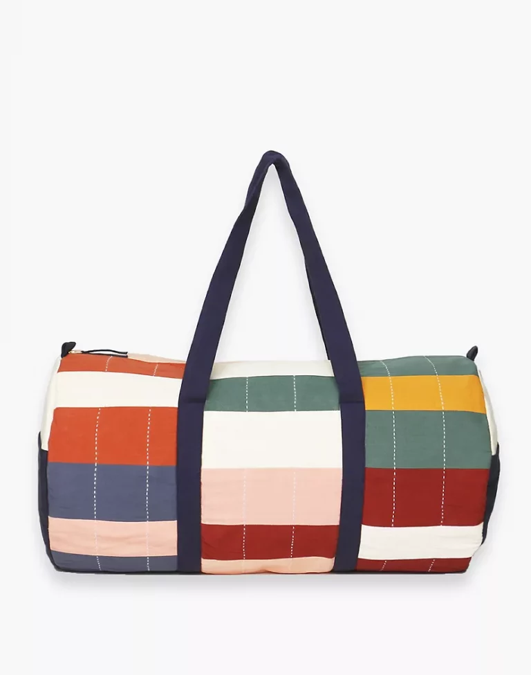 madewell cute luggage duffle quilted, multicolored