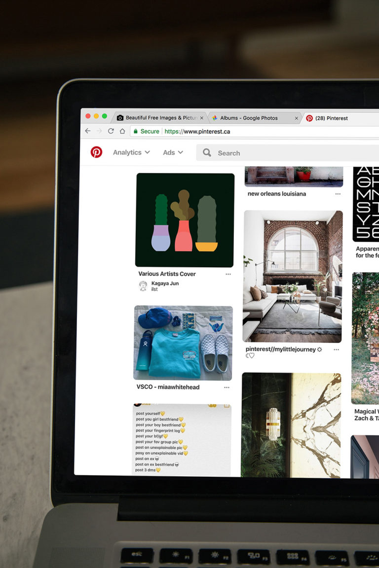 pinterest screen