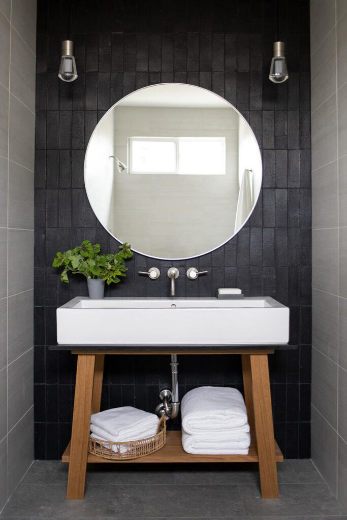Bathroom accent tile wall from Fireclay Tile