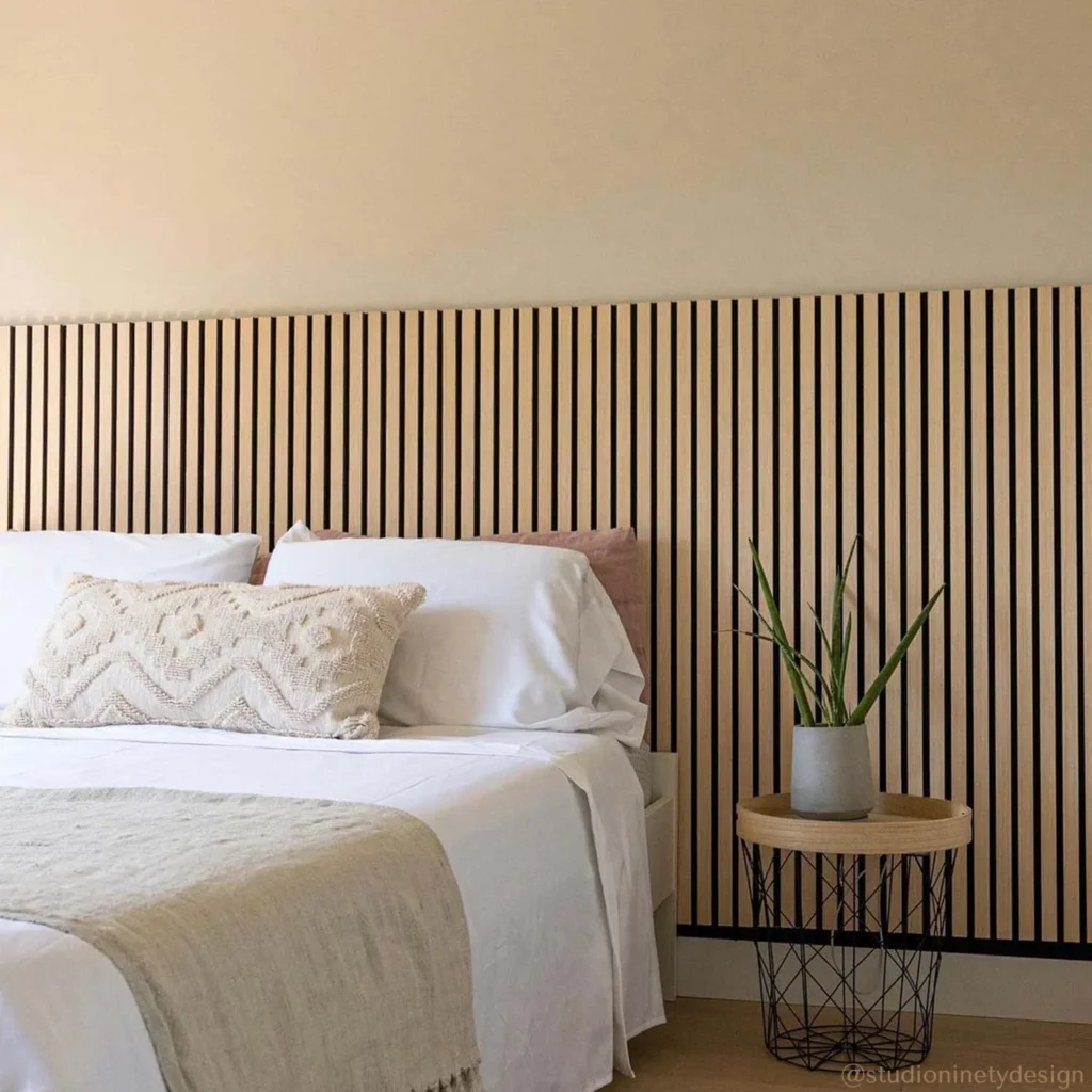 Pre-made wood panel accent wall from Andor Willow