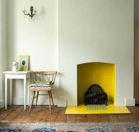 Vibrant yellow tiles bring pure joy to any room in your home. 