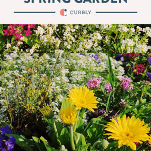 Spring garden pin with flowers