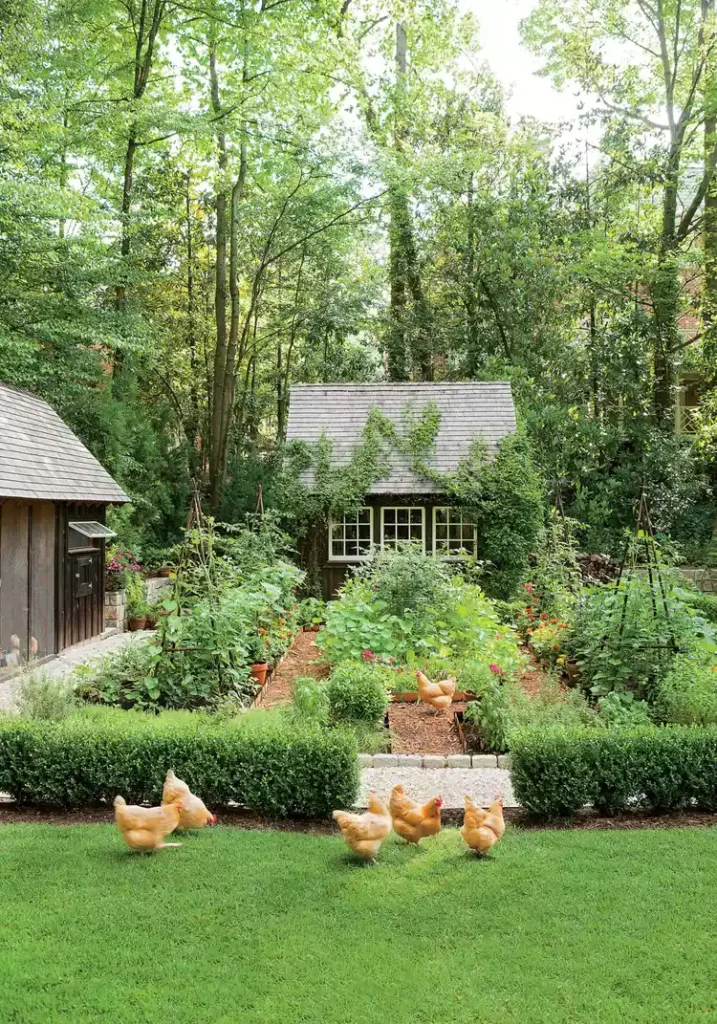 charming spring vegetable garden