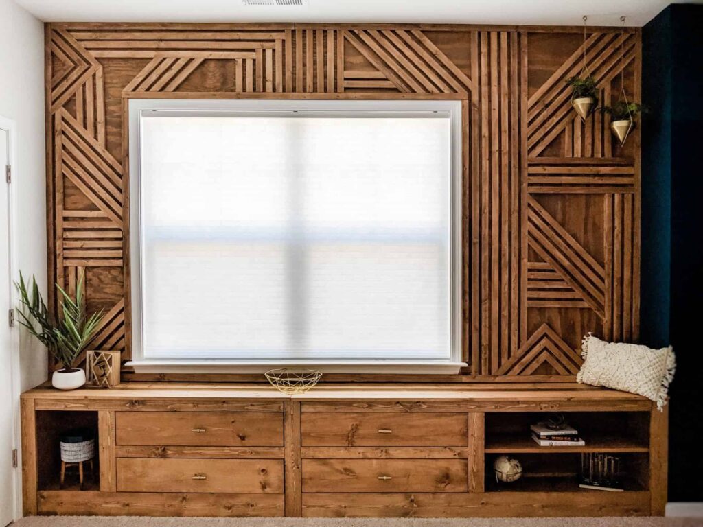 Wood accent wall