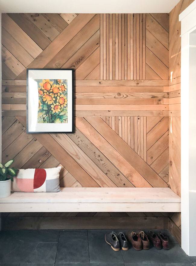 Wood accent wall