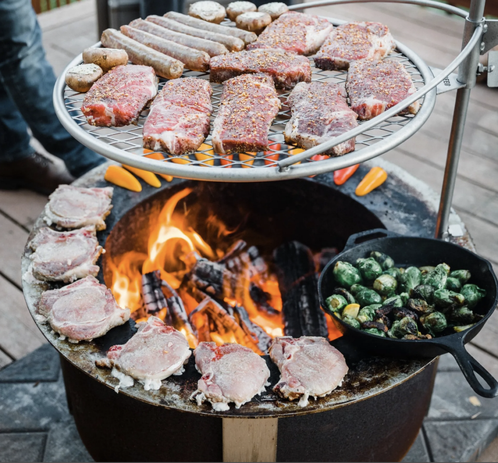 A BBQ fire pit.