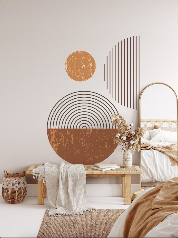 Abstract, geometric wall decal from KiraArtDecals (Etsy affiliate link)