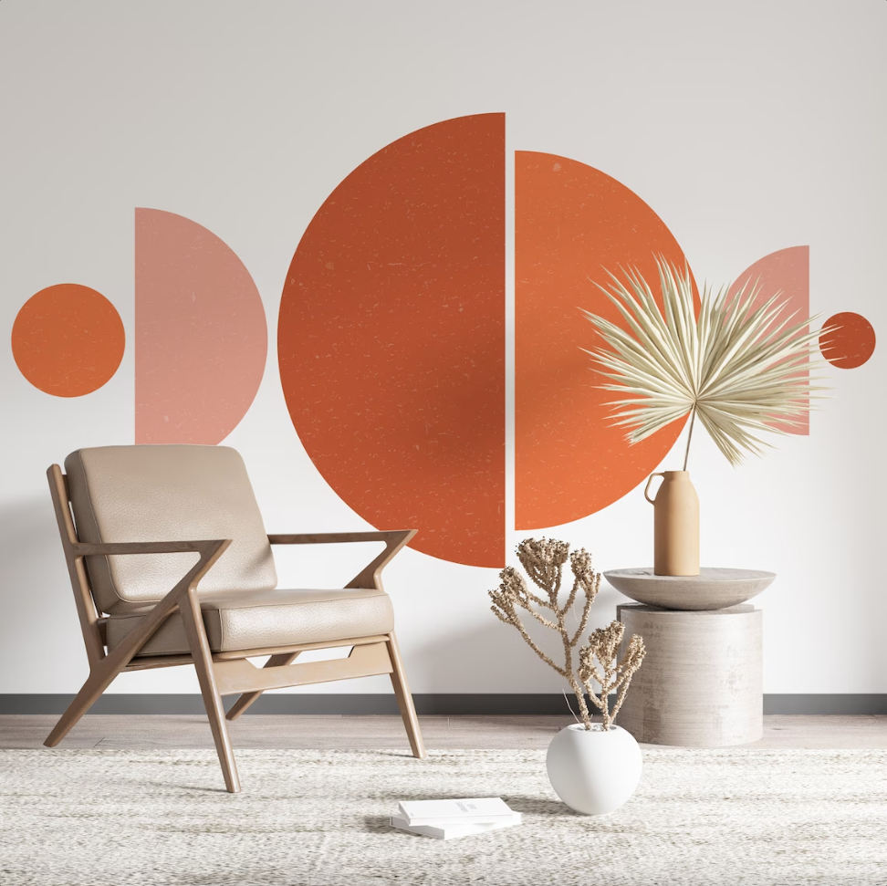 Boho Colorblock Wall Decals from Etsy