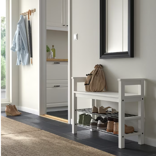 Versatile and affordable IKEA Hemnes shoe rack. 