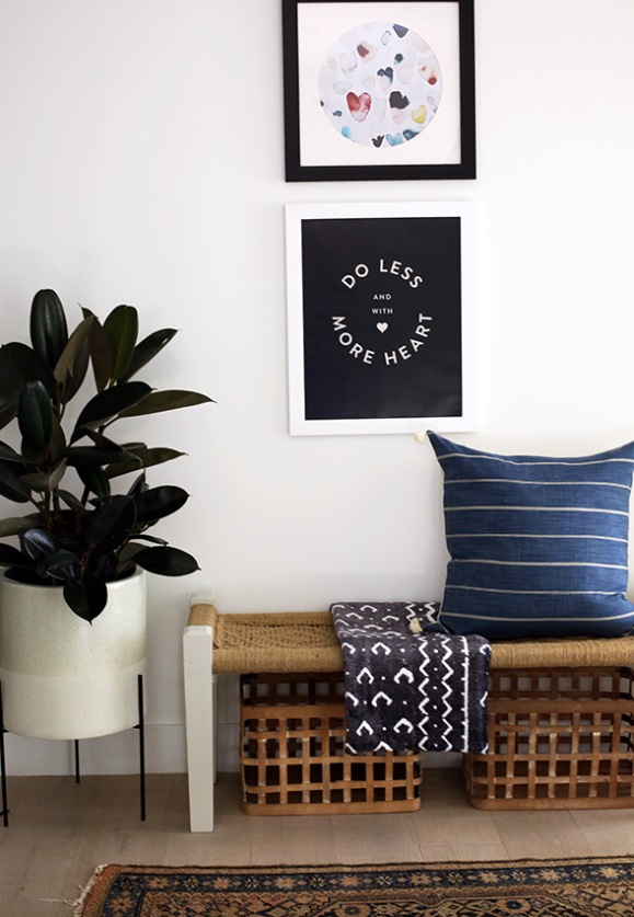 These beautiful vintage shoe cubby baskets maximize storage space.