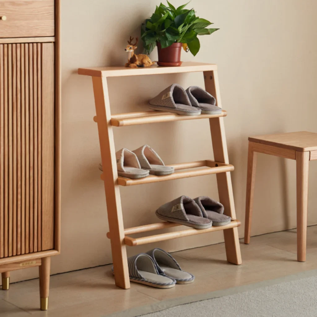 Leaning shoe rack is an entryway space saver from Cozymatic. 
