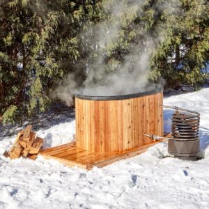 wood fired hot tub
