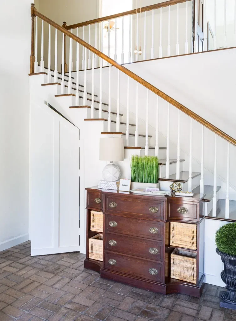 Under stairs coat closet