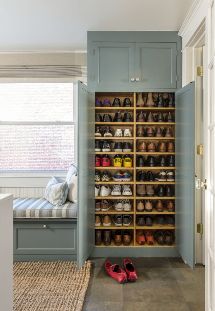 Built-in shoe cubbies from Trevor Fulmer Design. 