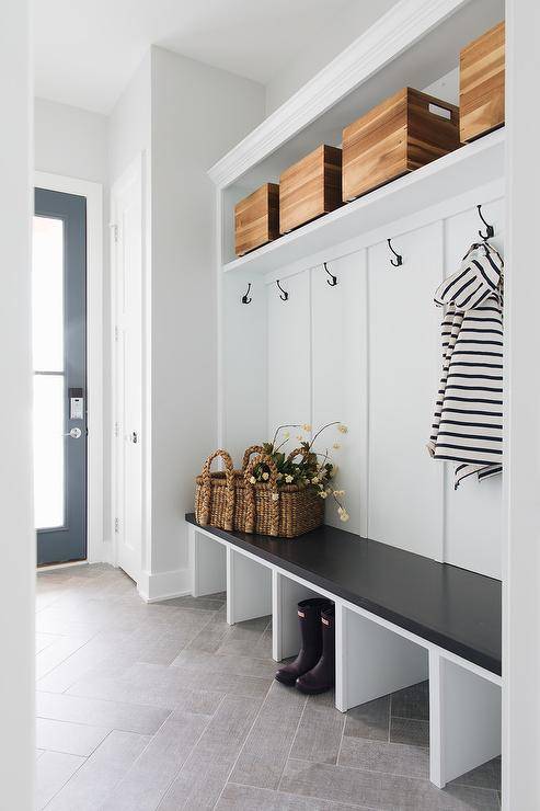 Build your own mudroom bench with this DIY from Shelf Help.
