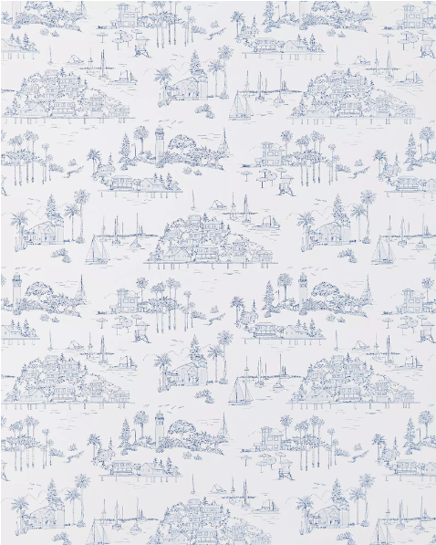 Seahaven Toile Wallpaper from Serena & Lily.