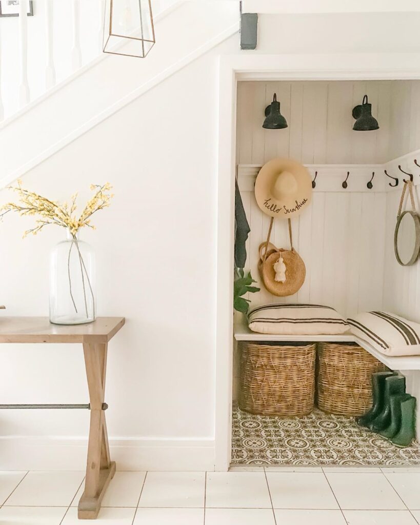 Lovely under stair mud room from Pinterest. 