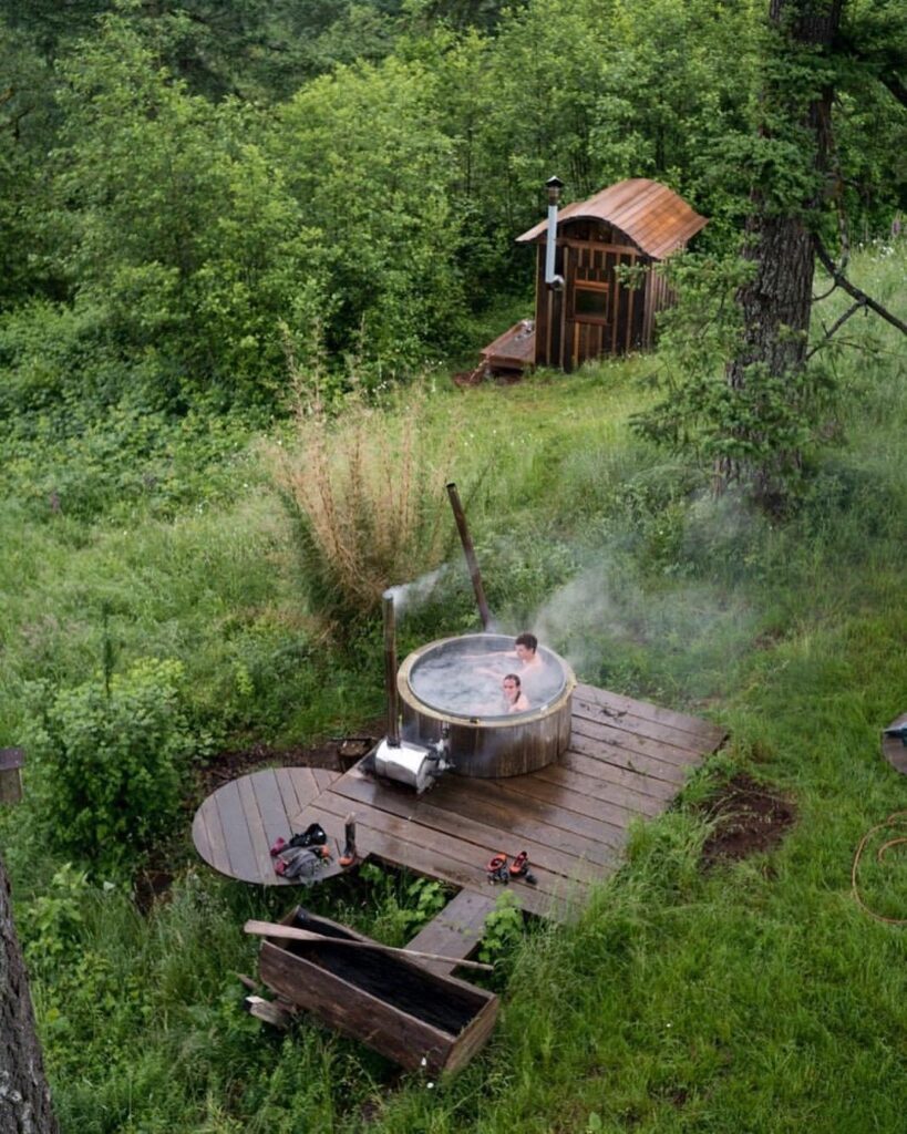 Wood-fired hot tub from Coffeenuts.