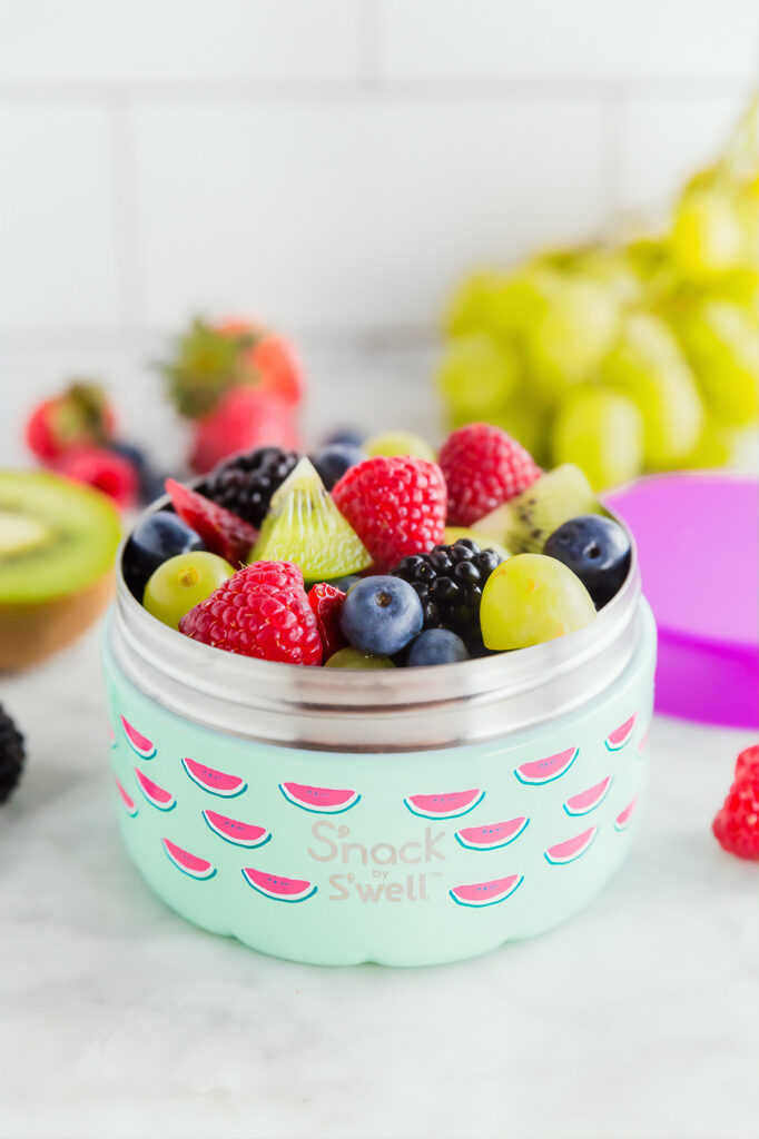 packed lunch fruit container