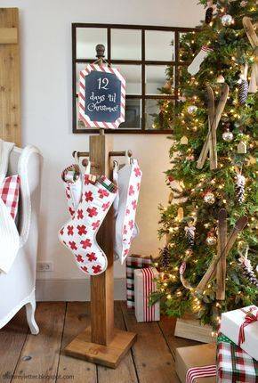 Christmas Stocking Hanging Ideas - No Fireplace Required