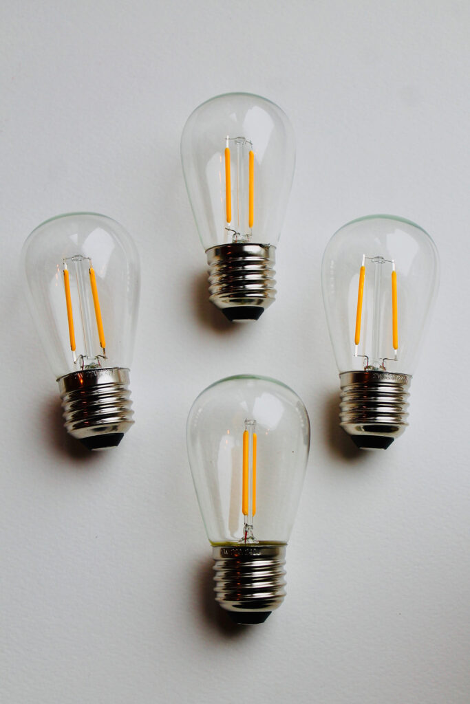 Four fancy lightbulbs. 