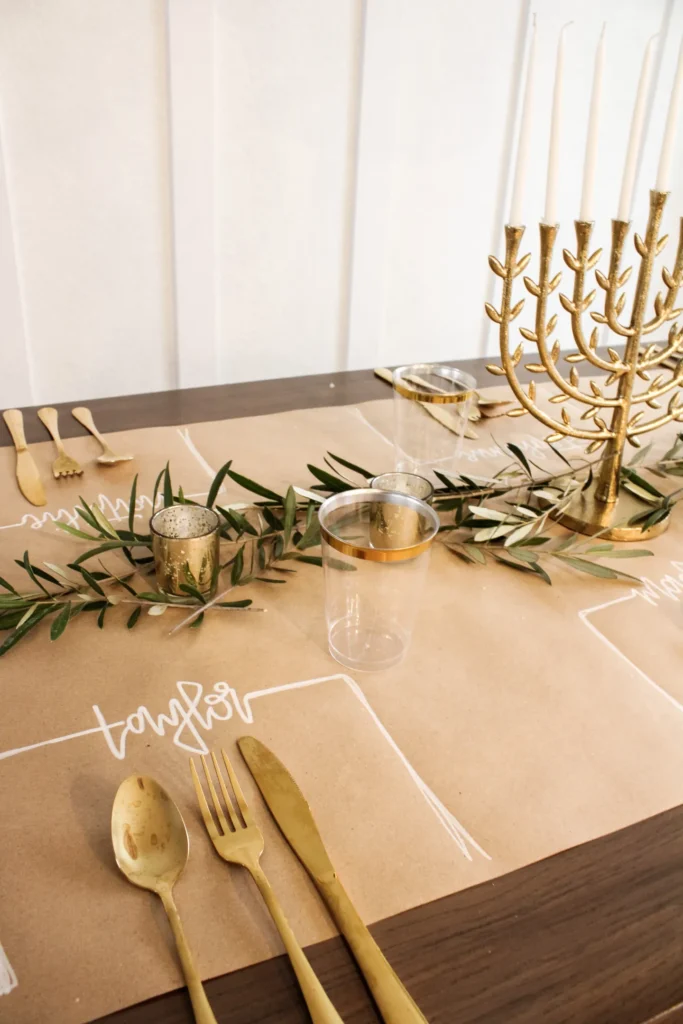 Fabulous golden tablescape from Natalie Cotton of New Cotton Blend. All sources available on her blog! 