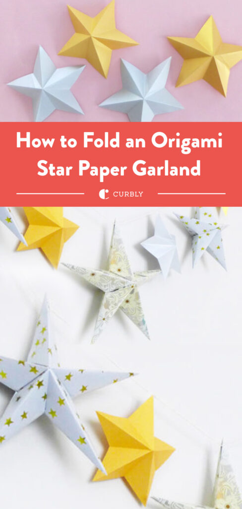Origami Star Paper Garland Tutorial