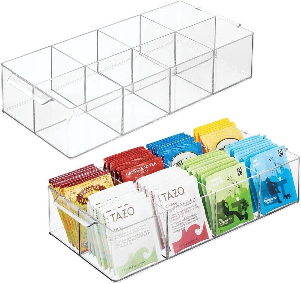 clear tea organizer box