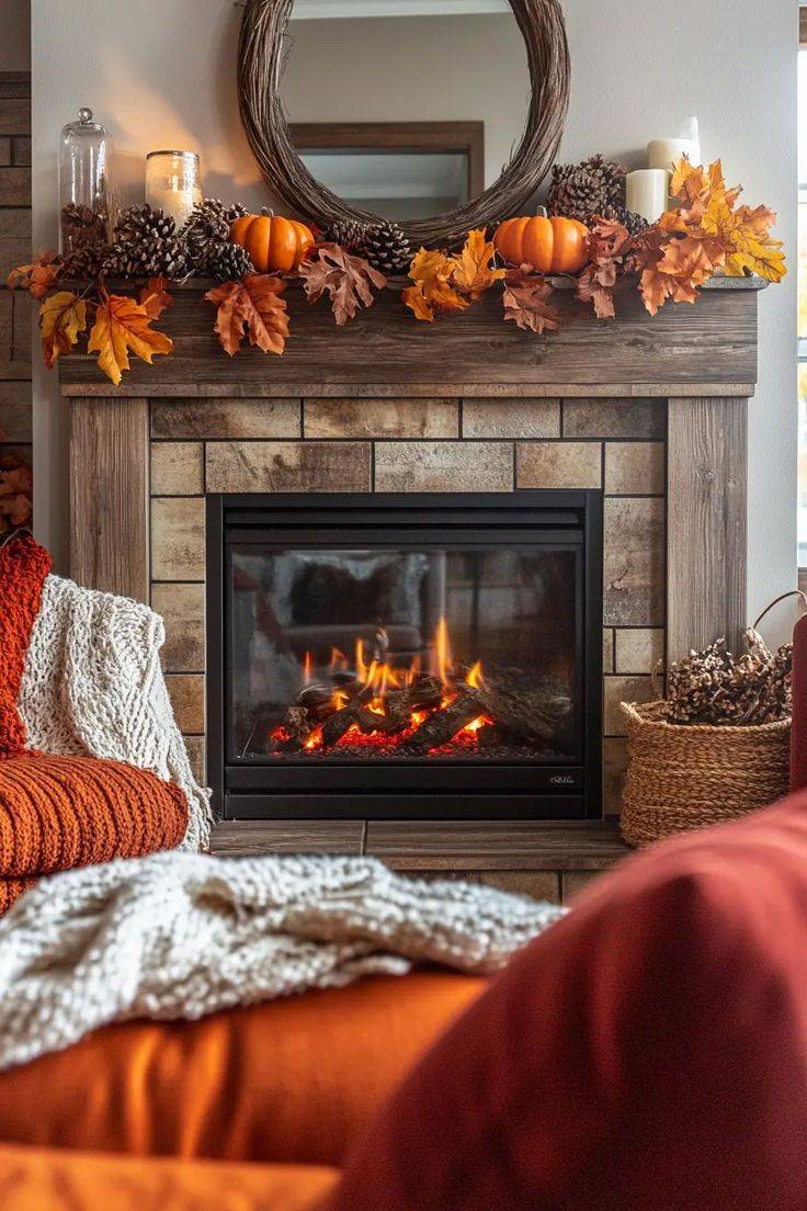 Fall into Cozy: 20+ Warm & Stylish Mantel Ideas for Autumn - Curbly