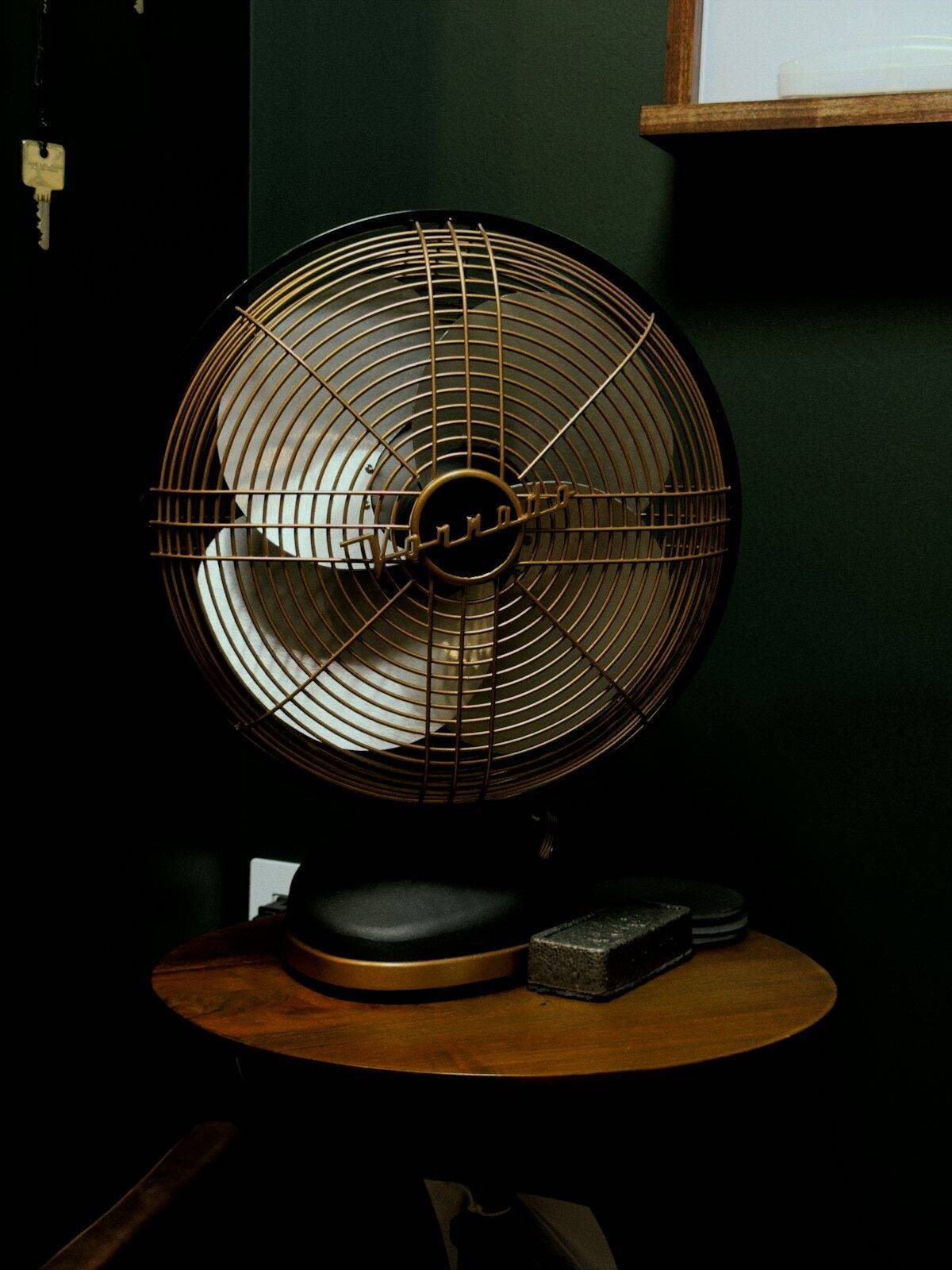 fan on the night stand